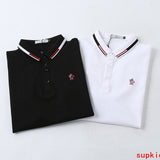 Front view of Moncler luxury clothing with contemporary cut