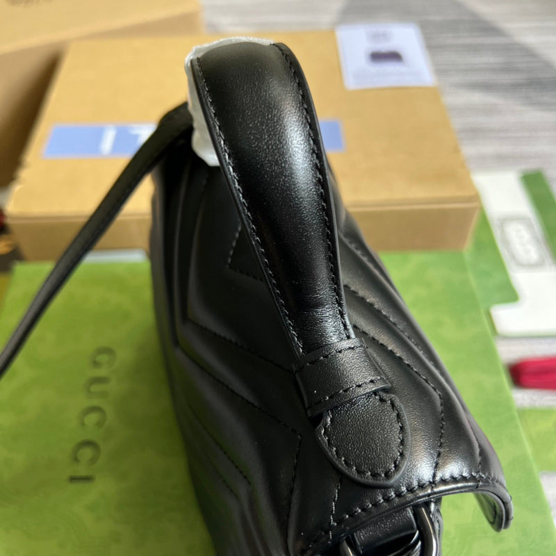 Side profile of polished statement women's handbag – women's designer-style accessory