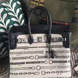 Close-up detail of modernist bag design