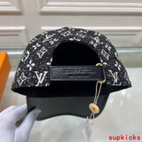 Close-up detail view of Louis Vuitton unisex cap