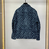 Close-up detail shot of Louis Vuitton luxury clothing with runway-inspired design