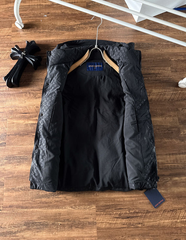 Back view of Louis Vuitton luxury clothing with everyday silhouette