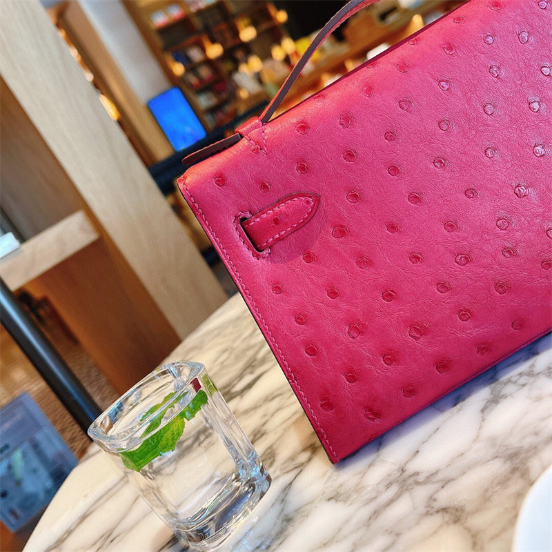 Side view of contemporary structured handbag