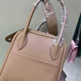 Side view of modern structured handbag