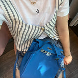 Streamlined bag shown from front angle