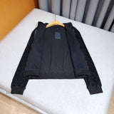 Close-up detail shot of Louis Vuitton luxury clothing with contemporary cut