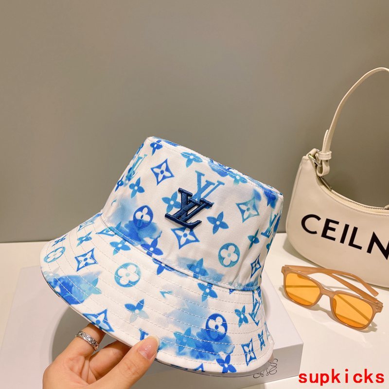 Close-up detail view of Louis Vuitton unisex cap