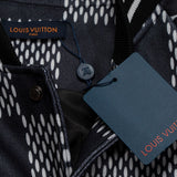 Front view of Louis Vuitton luxury clothing with signature branding