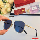 Close-up detail view of Cartier unisex sunglasses
