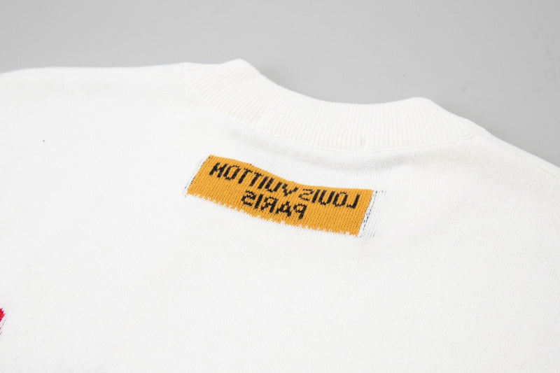 Close-up detail shot of Louis Vuitton cotton t-shirt with relaxed-fit cut