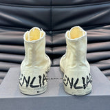 Balenciaga Camel Block Heel Pumps - Toe Detail View
