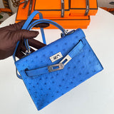 Sophisticated bag shown from front angle