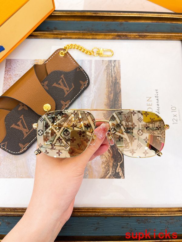Lifestyle view of Louis Vuitton unisex sunglasses