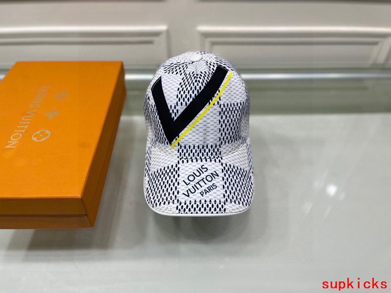 Close-up detail view of Louis Vuitton unisex cap