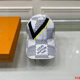 Close-up detail view of Louis Vuitton unisex cap