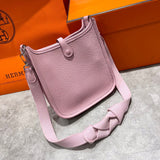 Side view of minimalist structured handbag