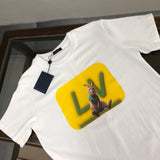 Full styled look of Louis Vuitton cotton t-shirt with everyday silhouette