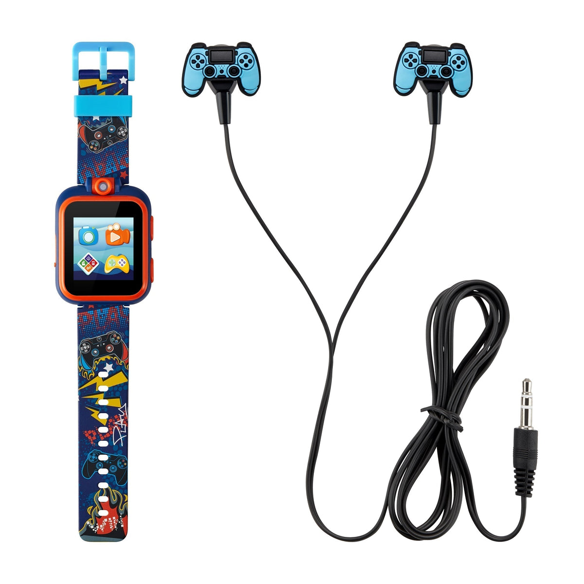 Side view of Playzoom Kids Smartwatch unisex blue watch