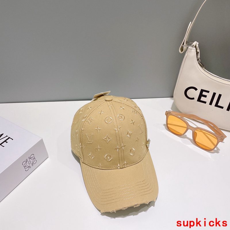 Close-up detail view of Louis Vuitton unisex cap