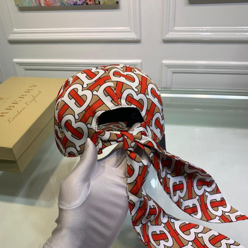 Close-up detail view of Burberry unisex cap