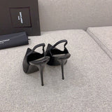 Saint Laurent luxury shoes detail shot