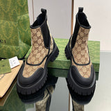Gucci stone beige luxury sneakers view 11 padded collar comfort