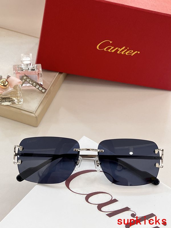 Angled view of Cartier unisex sunglasses