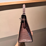 Close-up detail of poised bag design