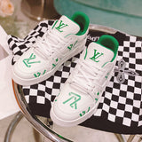 Louis Vuitton Camel Slip-On Sneakers - Angled View