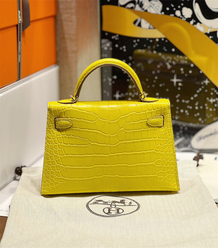 Modern bag shown from front angle