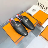 Hermès White Slide Sandals - Side Profile View