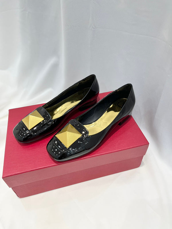 Close-up of Valentino Garavani shoes craftsmanship