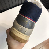 Gucci soft grey luxury sneakers view 7 classic court silhouette