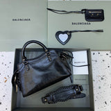 Structured Faux Leather Handbag - Everyday Elegance | Women's Luxury Handbag #337 - close-up detail shot (image 3) of designer-inspired handbag