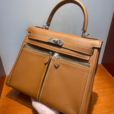 Close-up detail of sophisticated bag design