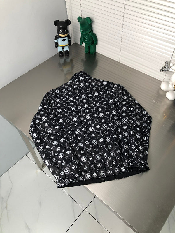 Back view of Louis Vuitton luxury clothing with tailored silhouette