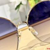 Close-up detail view of Cartier unisex sunglasses