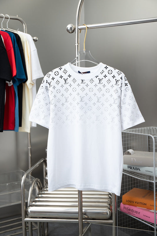 Back view of Louis Vuitton cotton t-shirt with signature branding