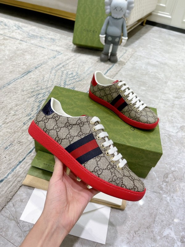 Gucci soft grey luxury sneakers view 6 premium leather build
