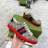 Gucci soft grey luxury sneakers view 6 premium leather build