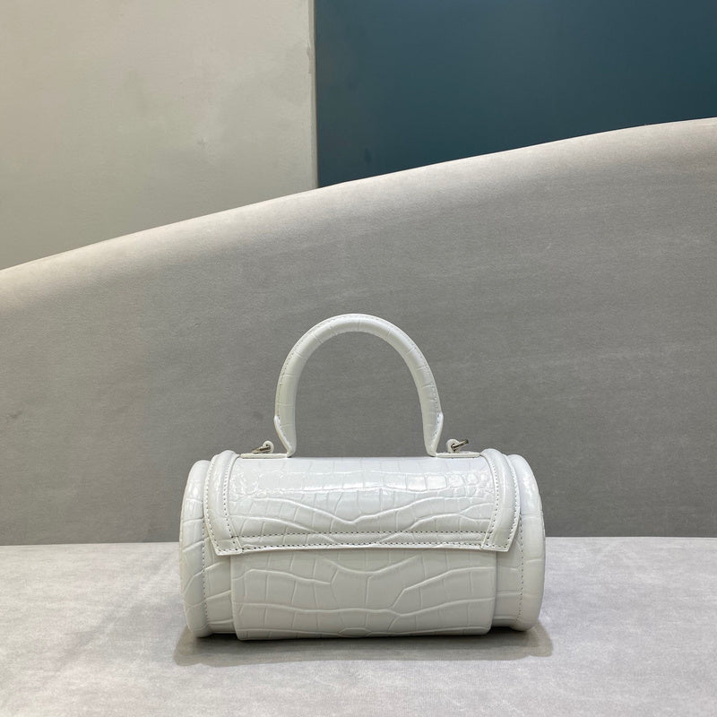 Timeless Vegan Leather Handbag - Polished Finish | Women's Designer-Inspired Purse #842 - back view (image 4) of designer-inspired handbag