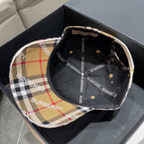 Close-up detail view of Burberry unisex cap