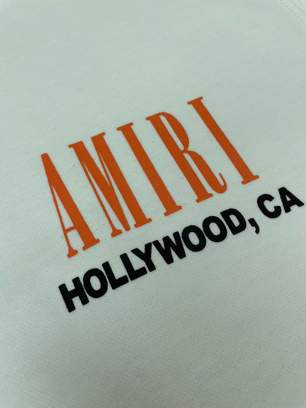 Close-up of Amiri hoodie craftsmanship