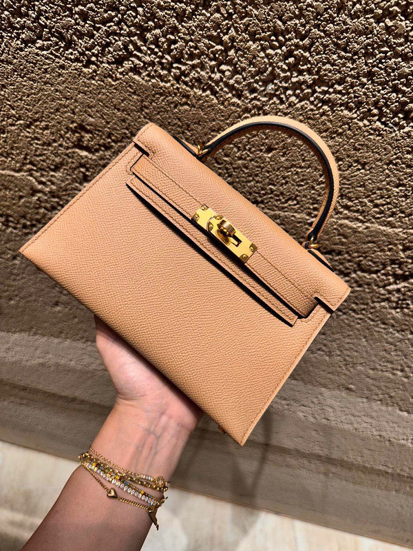 Side view of statement structured handbag