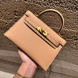 Side view of statement structured handbag