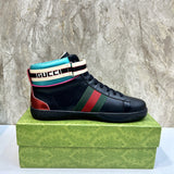 Gucci fresh white-and-black luxury sneakers view 5 sleek tonal finish