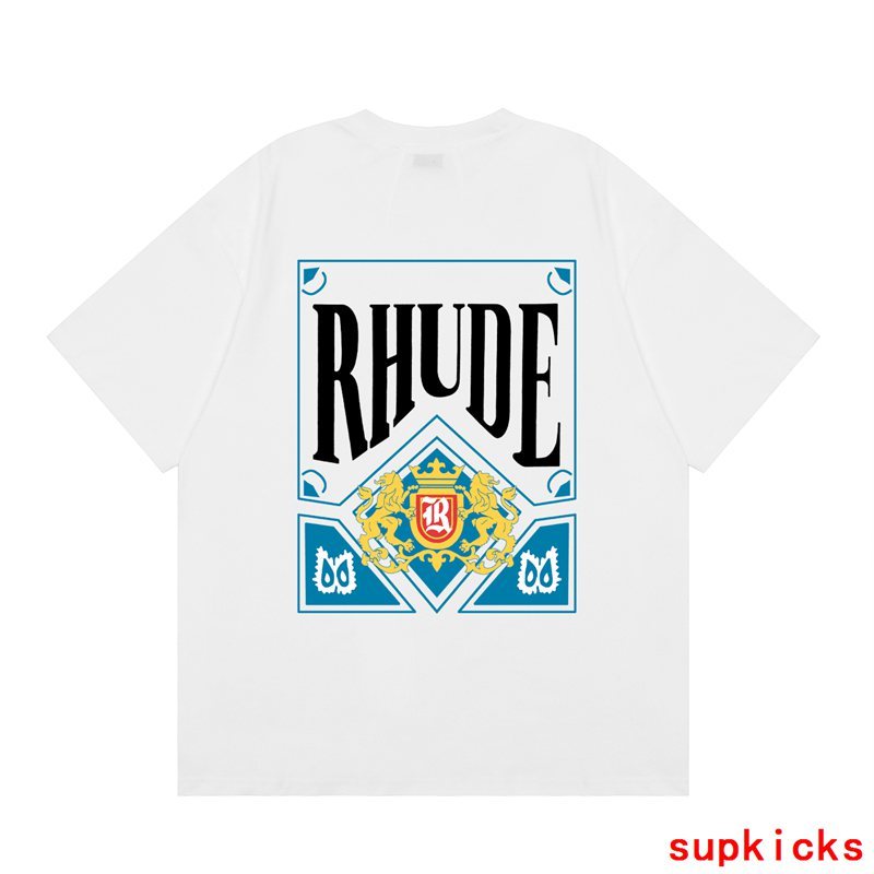 Full styled look of Rhude luxury clothing with monogram-inspired silhouette