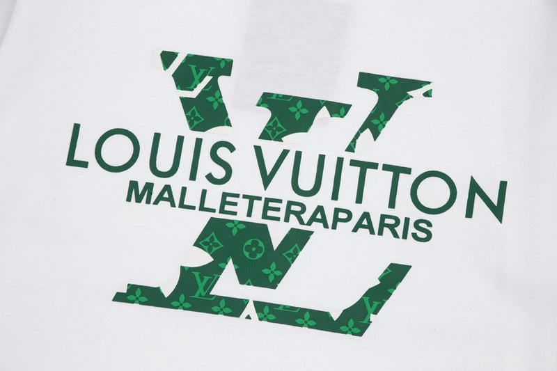 Flat lay presentation of Louis Vuitton cotton t-shirt with contemporary cut