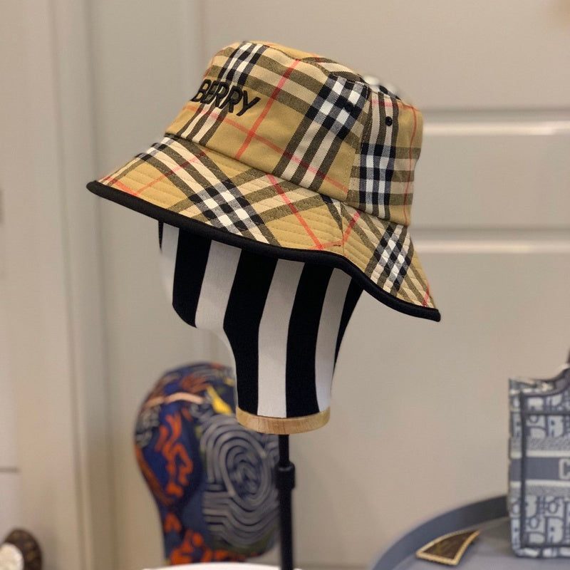 Close-up detail view of Burberry unisex cap