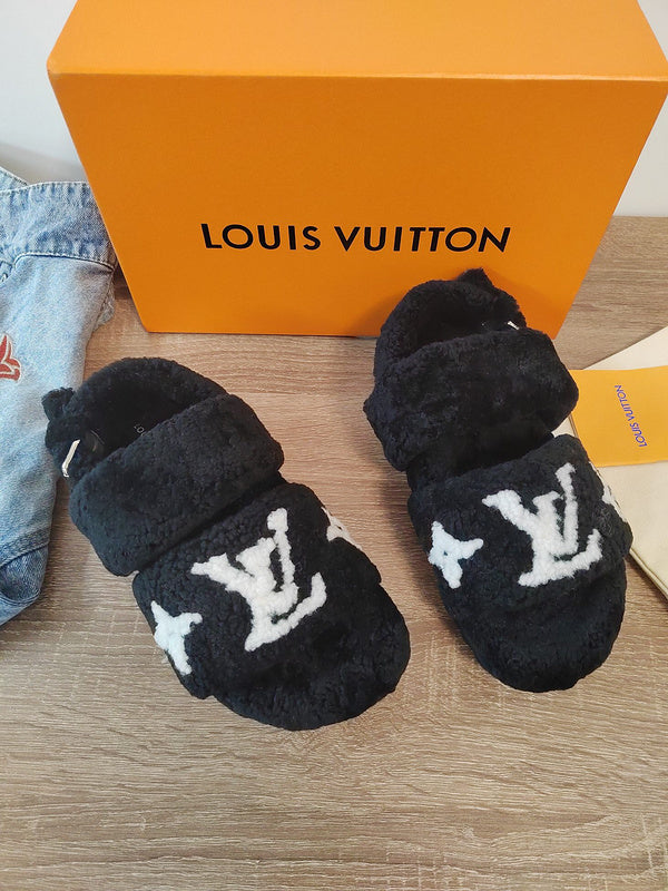 Louis Vuitton Nude Loafer Flats - Back View